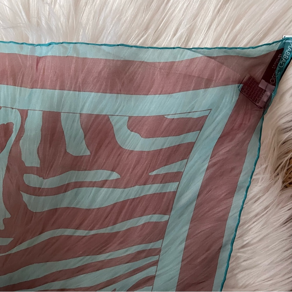 Vintage Dolce and Gabbana Foulards Silk Scarf Neck Zebra Tiger Stripe Italy - Picture 4 of 11